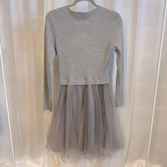 ✨ HOST PICK Knit Tulle Dress Long Sleeve, Size L - Picture 5 of 10